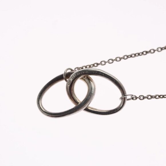 TIFFANY&Co. Double Loop Necklace Ag925 Silver Auth am7913 - Picture 12 of 16